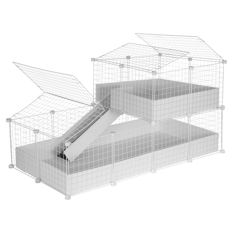 CagesCubes Jaula CyC EXTRA-GRANDE 2x6 paneles para cobayas