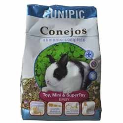 CUNIPIC ALIMENTO PARA CONEJOS BABY TOY, MINI Y SUPERTOY